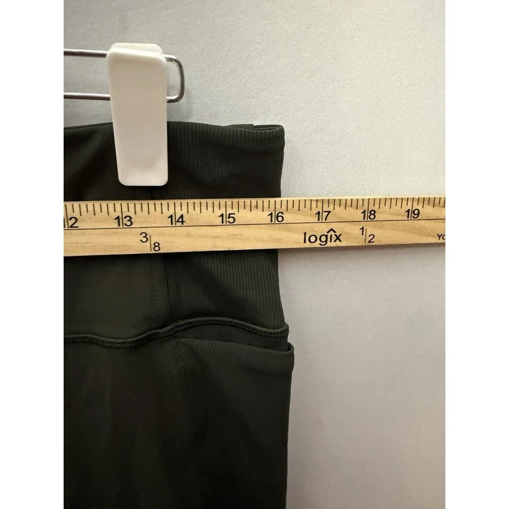 Lululemon Wunder Under Rib 28 Leggings Women 14 Dark Olive High Rise Pockets